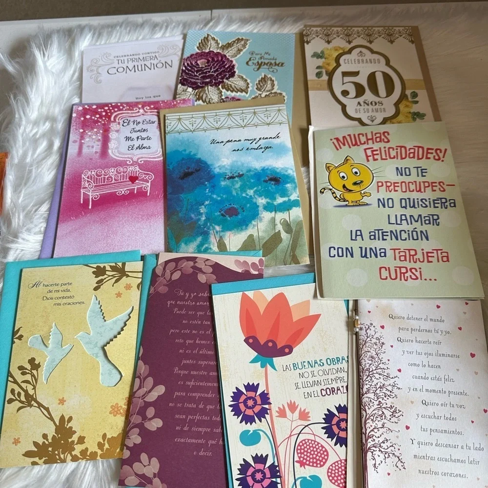 Spanish Colorful Greeting Cards Set